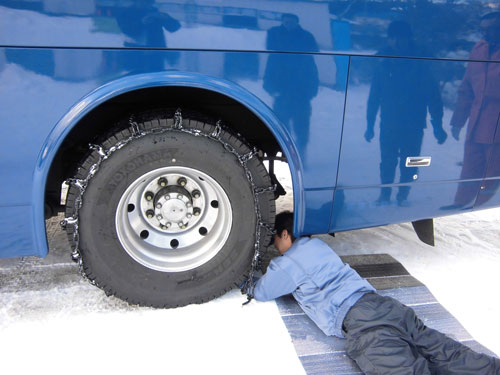 雪山、雪道走行研修