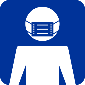 全従業員のマスク着用 及び配布